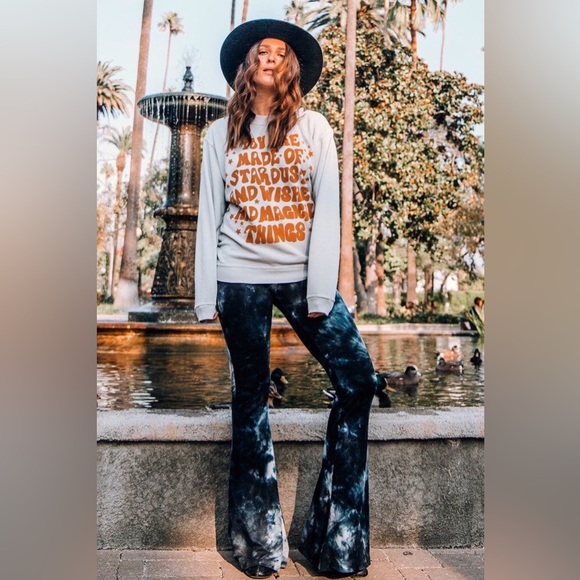 Life Clothing Co Stardust Blue Tie Dye Bells | Size M - Picture 2 of 2